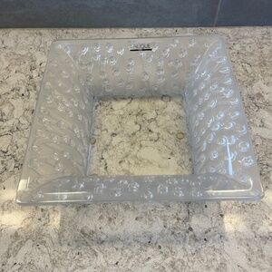 Lalique Crystal‎ Coupe Roses Square Bowl